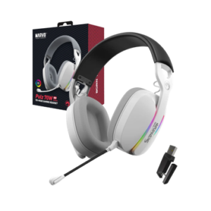 AUDIFONO MARVO TIPO DIADEMA PULZ 70W NEGRO  RGB WIRELLES MICROFONO EXTRAIBLE