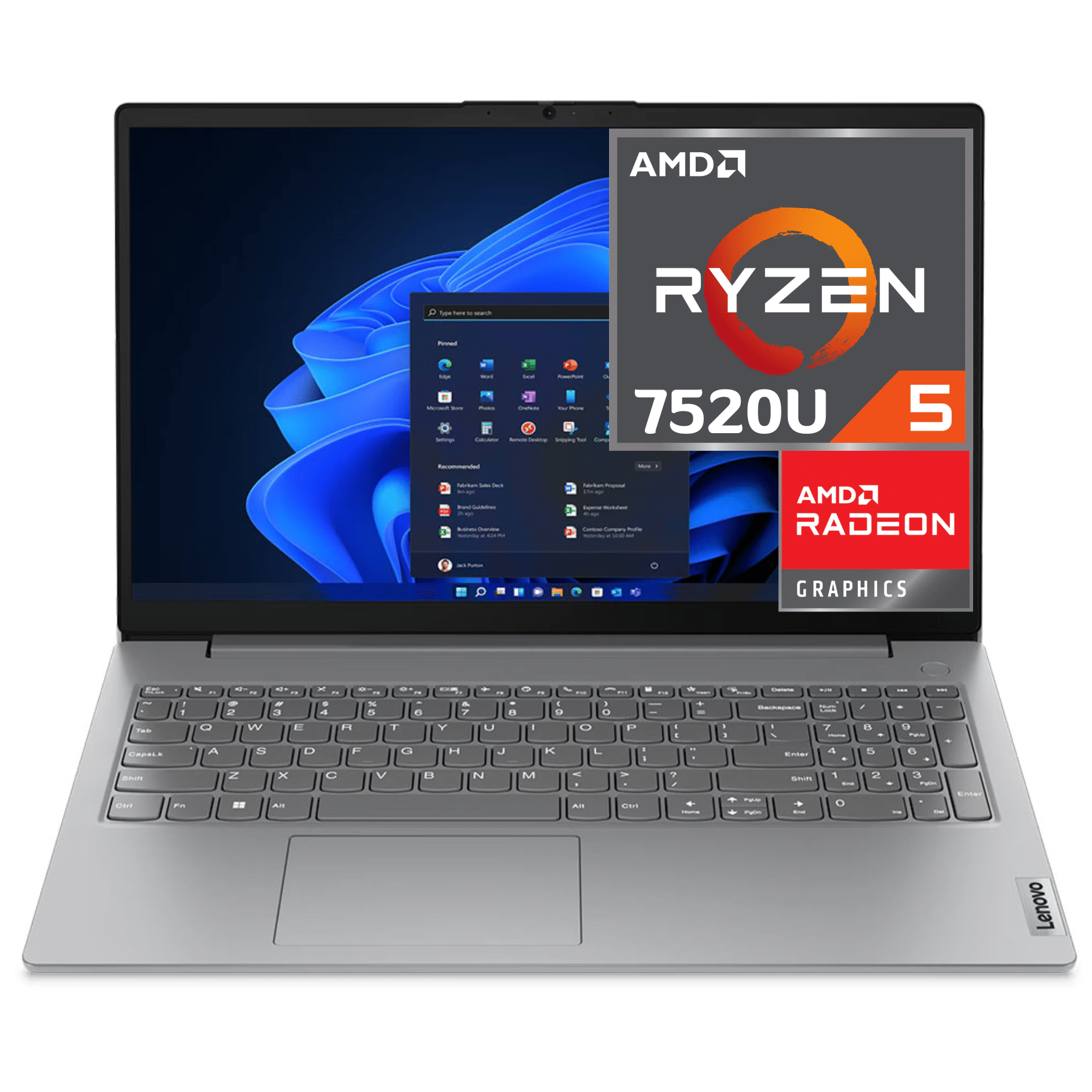 LAPTOP LENOVO V15 G4 AMN RYZEN 5 7520U 16GB DDR4 512GB M,2 PANTALLA 15,6 FULL HD BAT 2 CELDAS ARTIC GREY