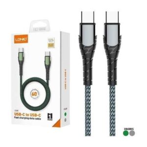 CABLE LDNIO LC101 TIPO C A TIPO C 1M 65W TIPO CORDON GRIS
