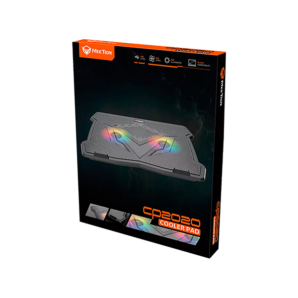 BASE DE ENFRIAMIENTO MEETION CP2020 HASTA 14 PULGADAS USB 2 VENTILADORES