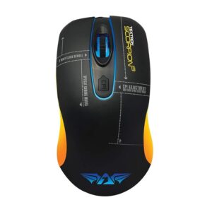 MOUSE GAMER ARMAGGEDDON SCORPION 3 / LUCES RGB PROGRAMABLES / 200 - 12800CPI / CABLE ANTI - TANGLE DE 1.8 MTS / 3 BUTTONS  + 2 WAYS  CLICK  SCROLL INCLUYE MOUSE PAD