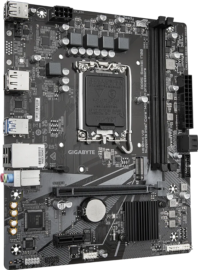 PLACA MADRE GIGABYTE H610M-K V2 14va LGA1700 2DDR5 HDMI DP M.2 6USB2.0 4USB3.2 - Image 3