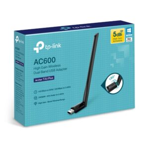 ADAPTADOR WIFI USB CON ANTENA AC600 TP-LINK 433MBPS 5GHZ 200MBPS 2,4GHZ ALTO ALCANCE
