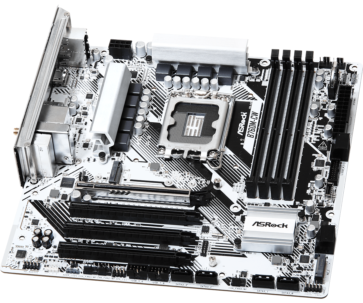 PLACA MADRE ASROCK B760M-C (BULK) WHITE LGA1700 DDR5 4SLOT HDMI-DP 10/100/1000 WIFI Matx - Image 2