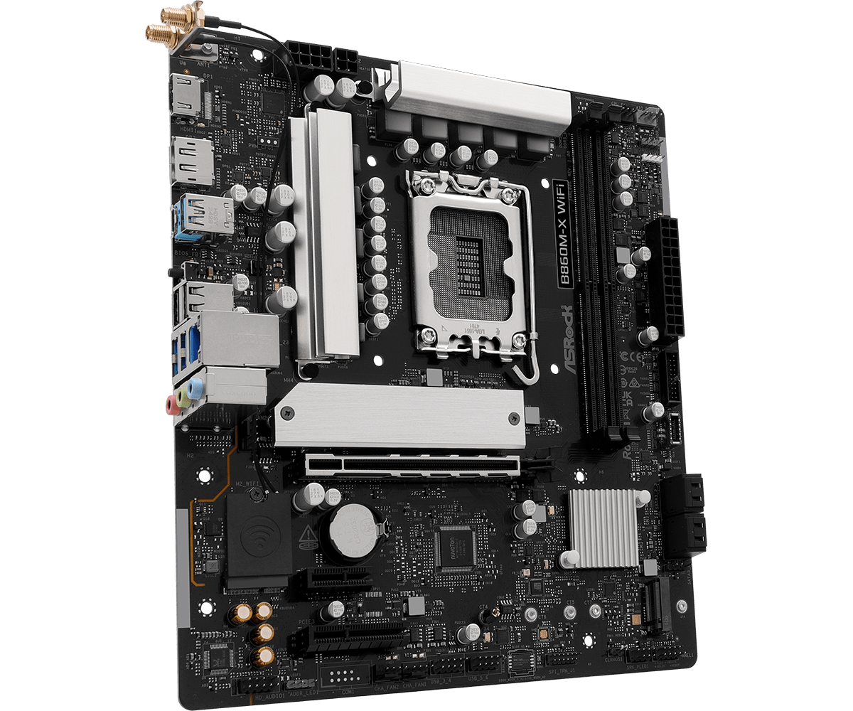 PLACA MADRE ASROCK B860M-X WIFI INTEL CORE ULTRA LGA 1851 2DDR5-9066MHZ DP HDMI 2M,2 - Image 3