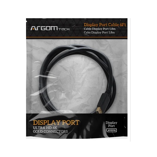 CABLE ARGOM CB 1100 DISPLAY PORT A DISPLAY PORT VERSION 1,2 SOPORTA 3820X2160P 60HZ 1,8MT