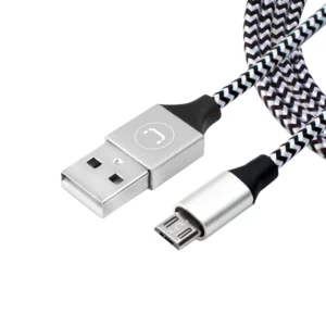CABLE UNNO TEKNO MICRO USB 1,8M TIPO CORDON GRIS