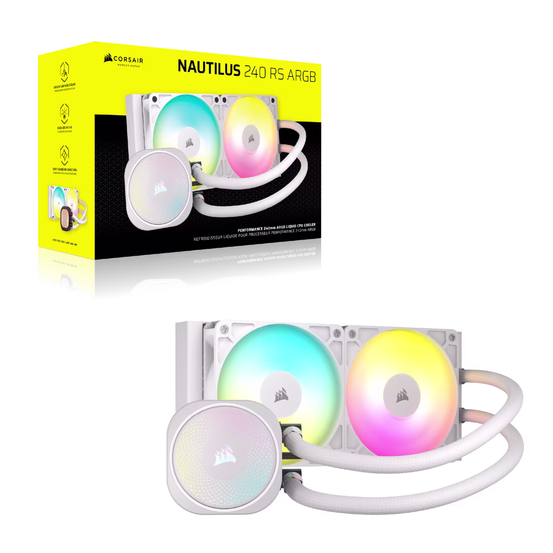 COOLER CORSAIR NAUTILUS 240ARGB Liquid para LG1841 -LGA1700 Y AMD AM5