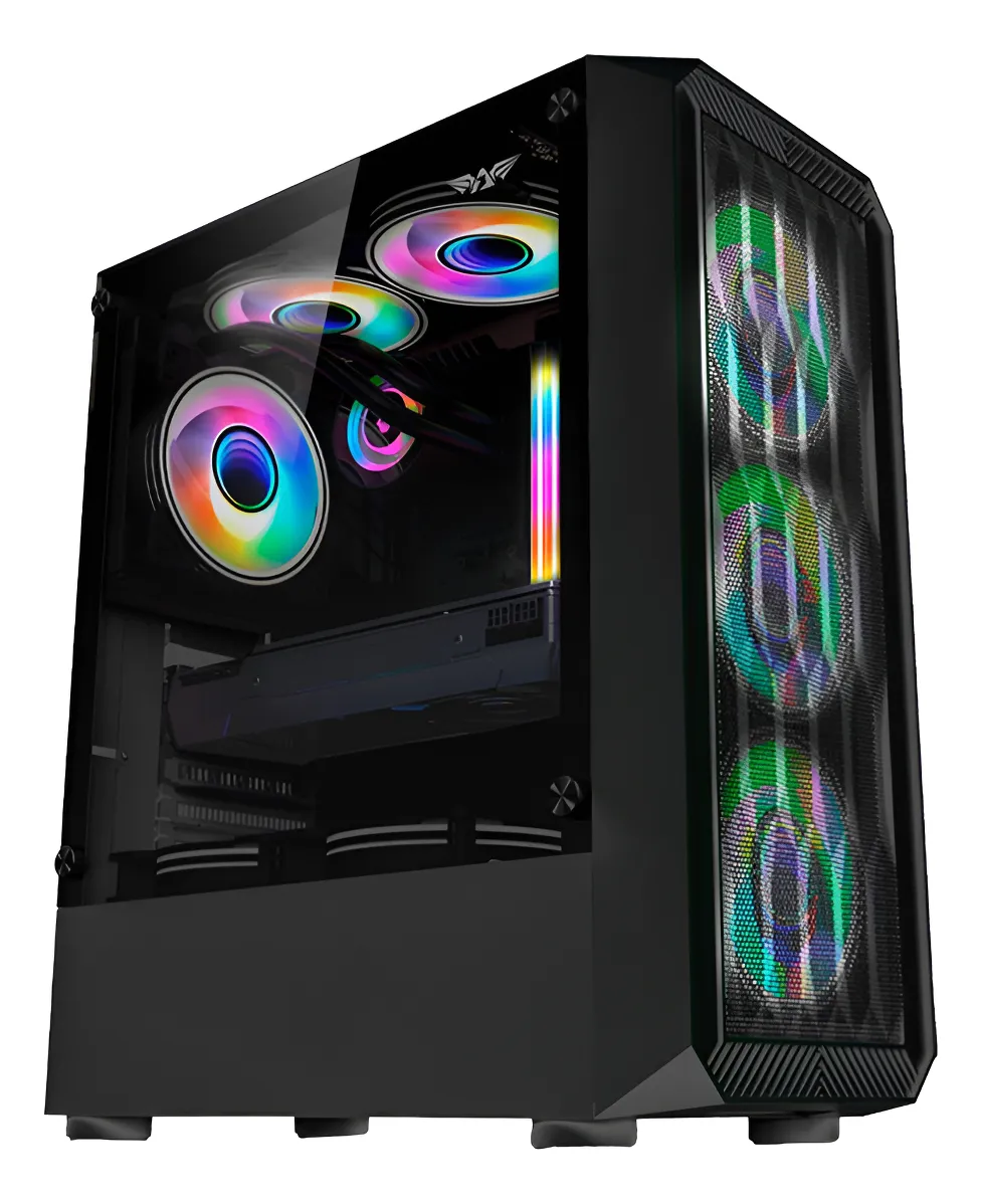 CASE ARMAGGEDDON TRITON PRO 100 4XVENTIALDORES 120MM ARGB NEGRO