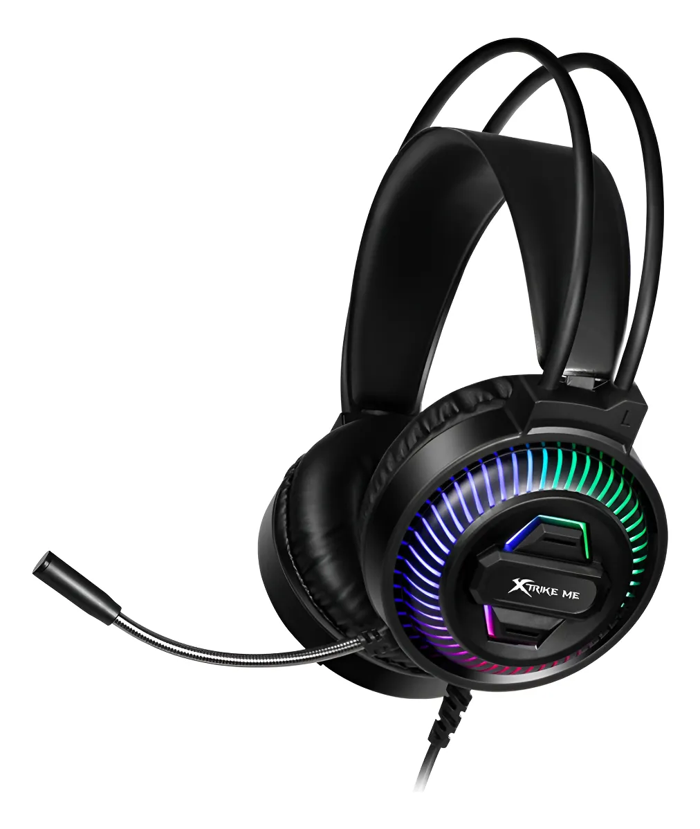 AUDIFONO XTRIKE-ME TIPO DIADEMA GH 510 NEGRO RGB USB