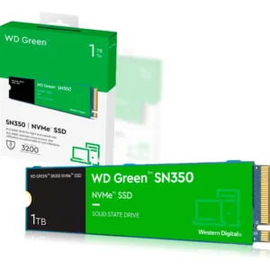 SSD WESTERN DIGITAL SN350 NVME 1TB GEN3X4 PCIE M.2 2280 1850MBS GREEN