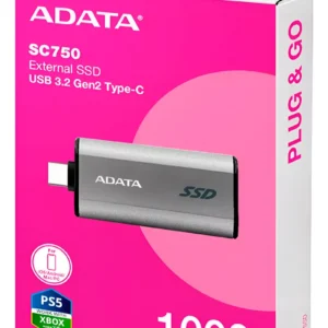 SSD ADATA EXTERNO SC750 USB TIPO C 3,2 1TB GRIS