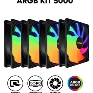 MANTENIMIENTO KIT DE VENTILADORES ARMAGGEDDON 4 UNIDADES PARA CONTROLADORA negro y blanco