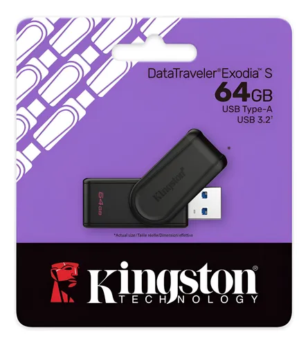 FLASH MEMORY KINGSTON 64GB DATA TRAVELER EXODIA S USB 3.2