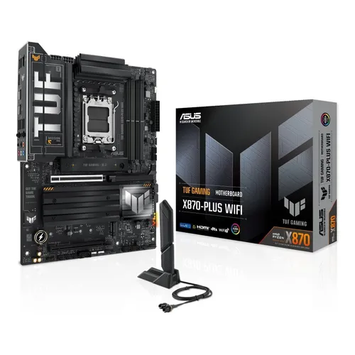 PLACA MADRE ASUS TUF Z790 PLUS WIFI LGA 1700 PCIe 5.0, DDR5, 4xM.2 ranuras, 16+1 DrMOS, WiFi 6, LAN de 2.5 Gb, USB frontal 3.2 Gen 2 tipo C,