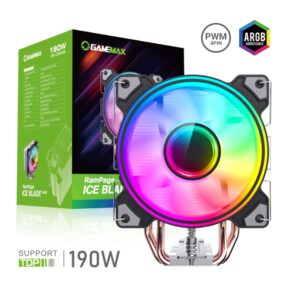 VENTILADOR DE TORRE GAMEMAX 190W PARA INTEL 1150 1151 1155 1156 1700