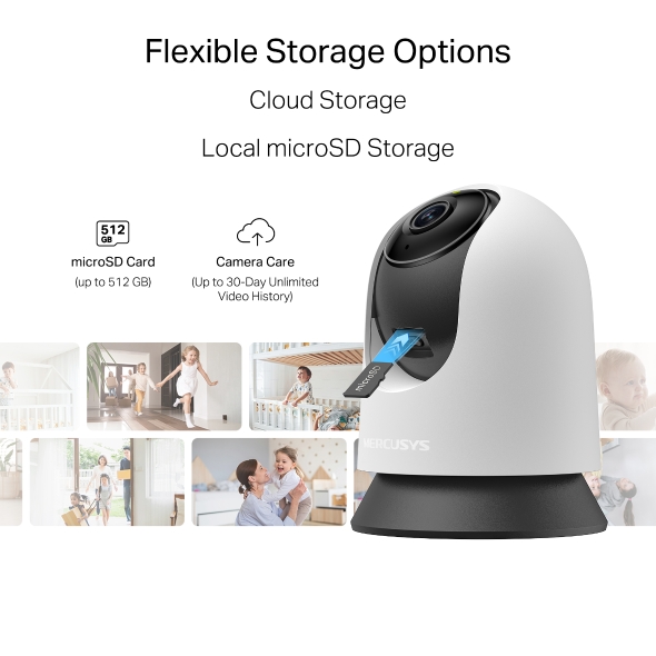 CAMARA MERCUSYS WI-Fi PANORAMICA C210 PARA INTERIOR 360grados 2K 3MP Mon. Vertical-Horizontal Segui. Int. Vis. Noct. - Image 2