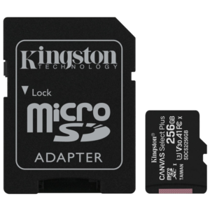 MICRO-SD KINGSTON SDCS2 256GB CANVAS SELECT PLUS 100MBS C10 UHS-I U3 V30