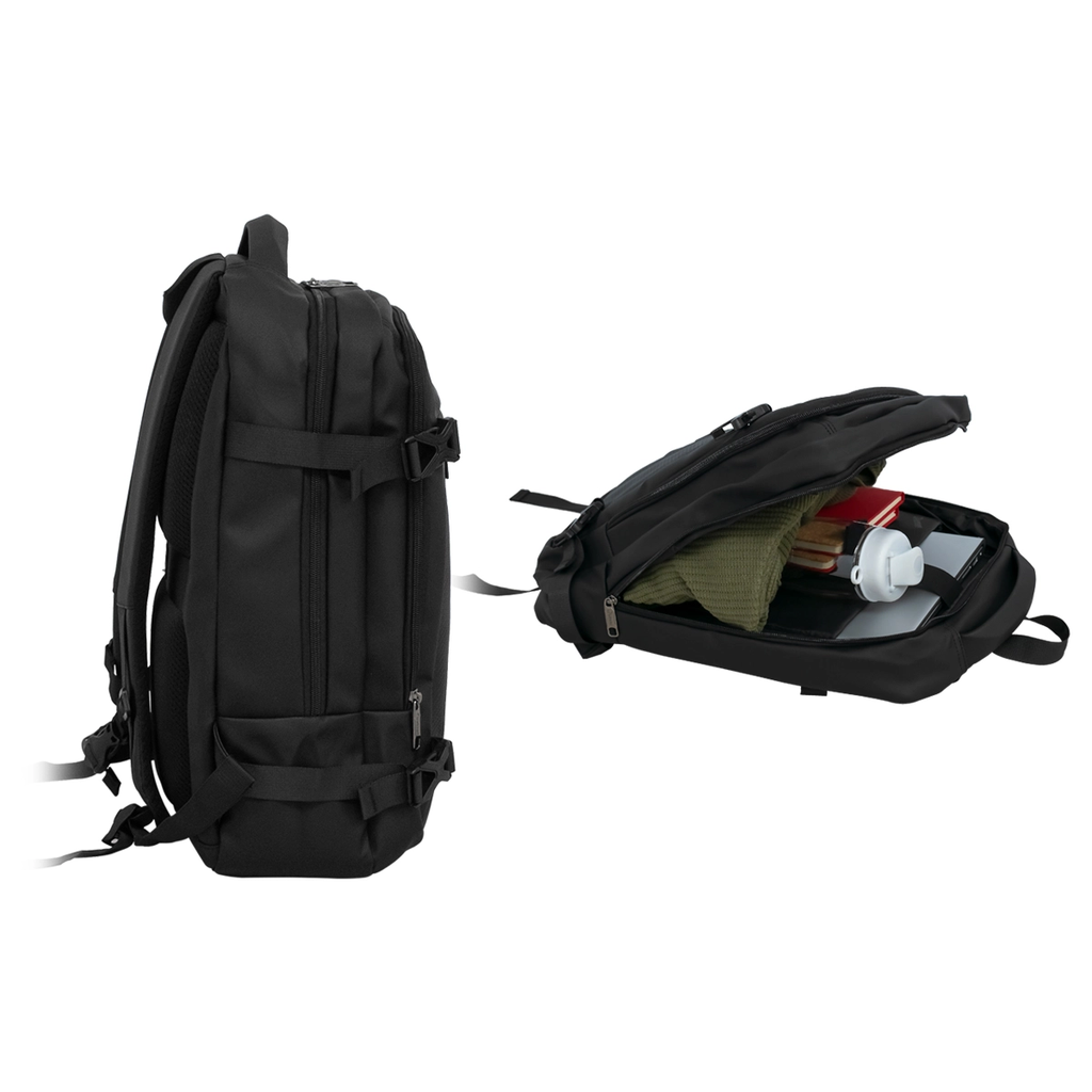 MOCHILA NOTEBOOK QUASAD QXB-777 NYLON 15.6INC NEGRO - Image 3