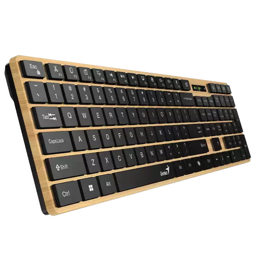 TECLADO GENIUS SlimStar 7250BT Wireless AI BT TIPO MADERA - Image 3