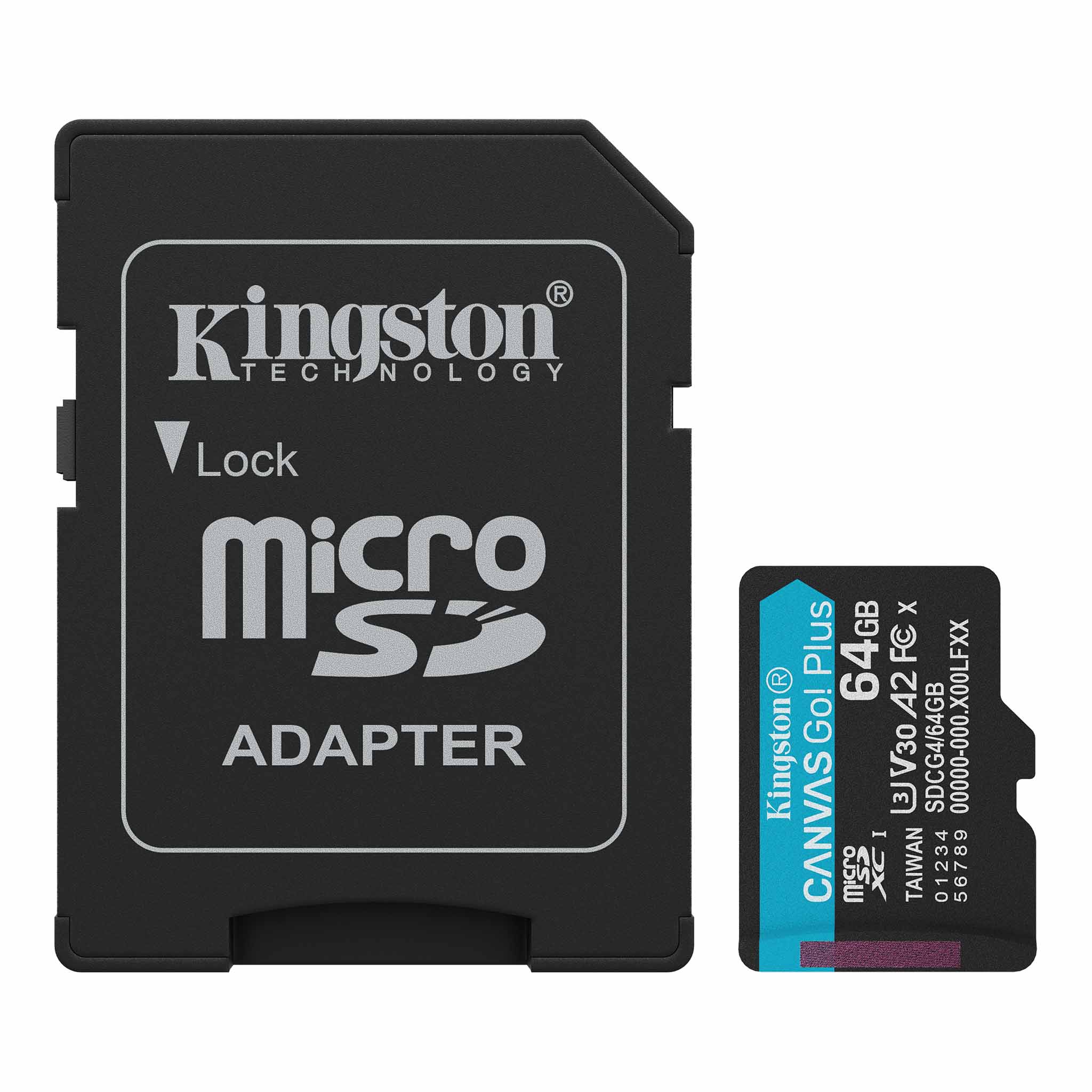 Micro-SDXC 64GB KINGSTON Canvas Go Plus 200MB-s Categoria 10 A2 U3 V30 Card with Adapter - Image 2
