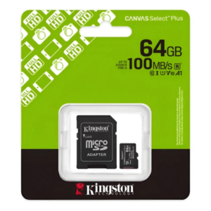 MICRO-SD SDCS3 KINGSTON 64GB CANVAS Select Plus Gen3 100MB-s with Adapter