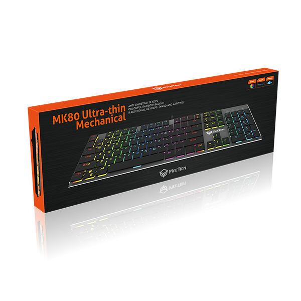 TECLADO MEETION MECANICO MK80 ULTRA SLIM USB