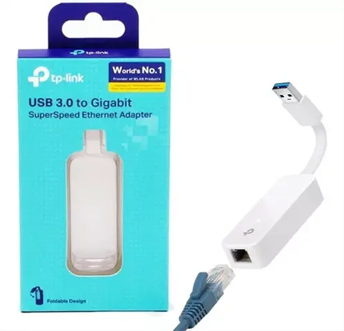 ADAPTADOR TP-Link UE300 USB 3.0 TO GIGABIT Ethenet Network PnP Blanco