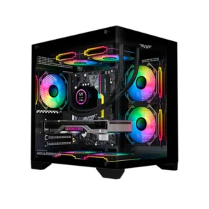 CASE ARMAGGEDDON AQUARON WIBO  GAMER  COLOR NEGRO  VIDRIO TEMPLADO LATERAL Y FRONTAL