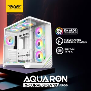 CASE ARMAGGEDDON X CURVO GIGA10 INCLUYE 10 ARGB BLANCO
