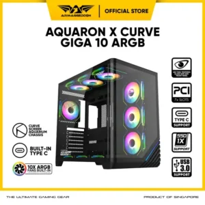 CASE ARMAGGEDDON X CURVO GIGA10 INCLUYE 10 ARGB NEGRO
