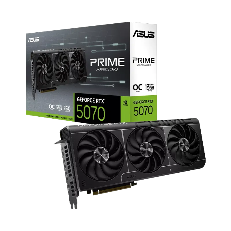 TARJETA DE VIDEO ASUS PRIME GeForse RTX-5070 12GB OC EDITION GDDR7 192BIT HDMI 3DP