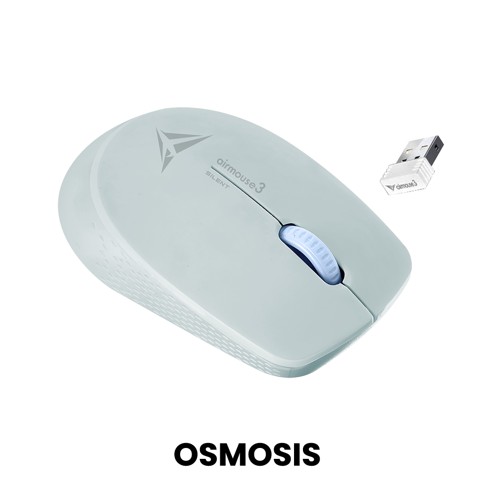 MOUSE INALAMBRICO ALCATROZ AIRMOUSE 3 1200 CPI ERGONOMICO WIRELESS CONECCION HASTA 10 MTS AA BATERIA COLOR BLUE - Image 3