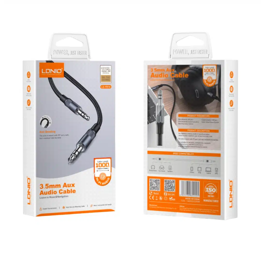 ADAPTADOR LDNIO LSY81A 1M 3.5mm to 3.5mm