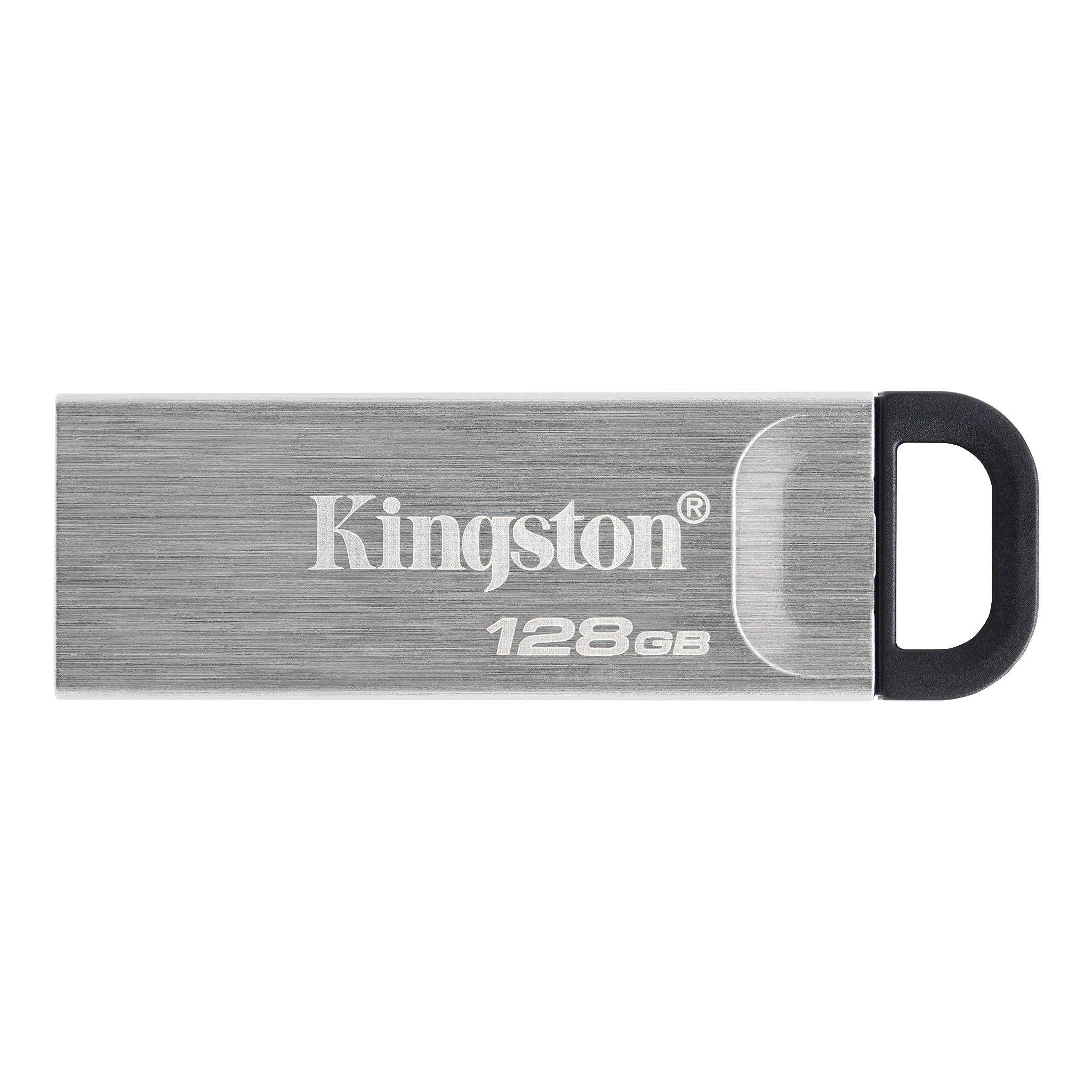 FLASH MEMORY KINGSTON DATATRAVELER KYSON DTKN 128GB USB 3.2 PLATEADO - Image 2