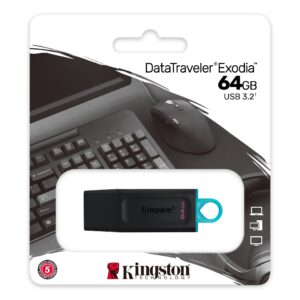 FLASH MEMORY KINGSTON DATA TRAVELE EXODIA DTX 64GB USB 3.2