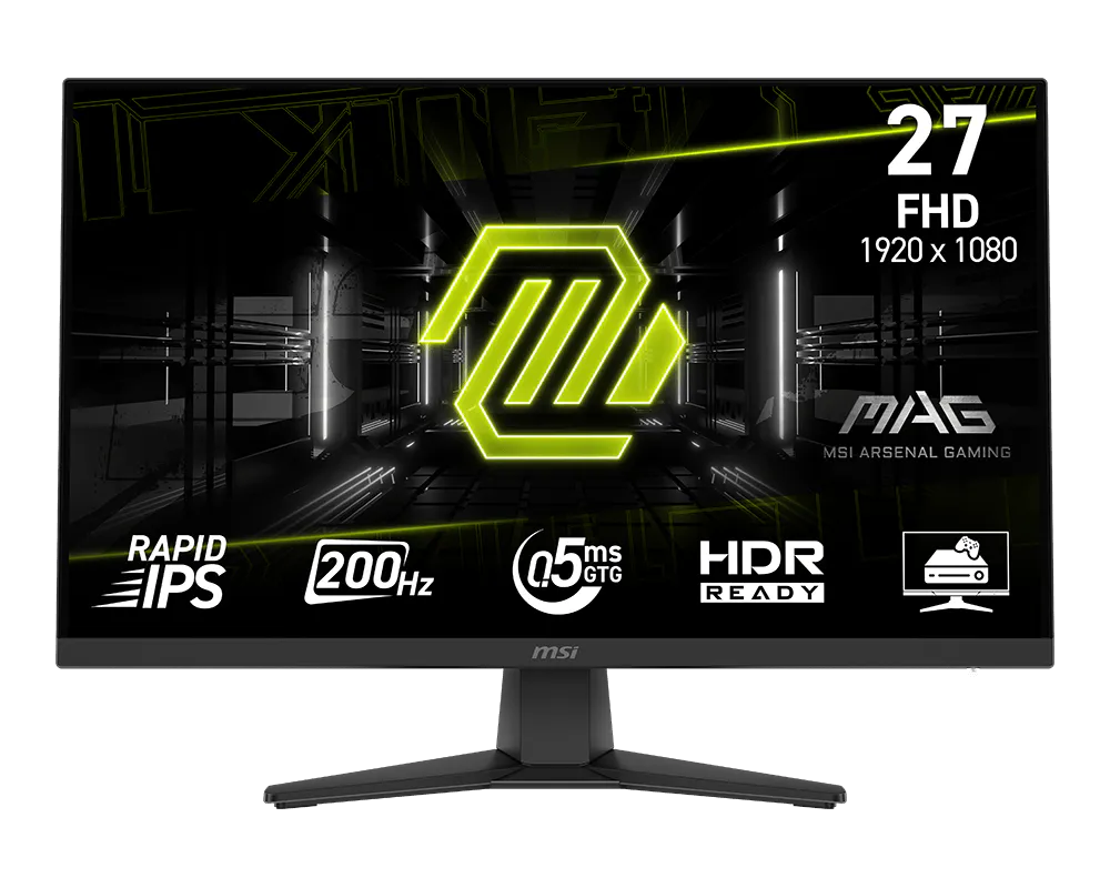 MONITOR MSI MAG 272F FHD1920X1080 RAPID IPS HDR READY Q5MS GTG 200HZ DCI-P3 ADOBE RGB Srgb wide color gamut ai-vision