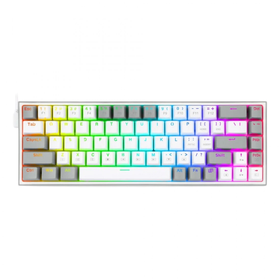 TECLADO GAMER K631RGB-PRO-WG CASTOR BLANCO GRIS REDRAGON - Image 2