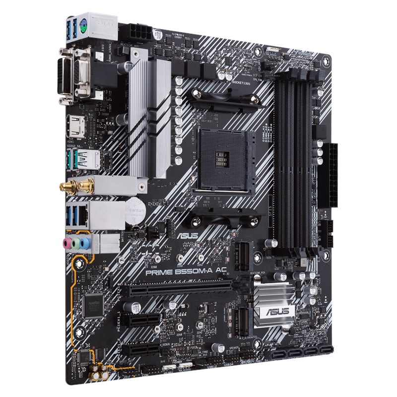 PLACA MADRE ASUS PRIME B550M-A AC AMD AM4 RYZEN 4DDR4 WIFI HDMI DVI-SUB 2M.2 - Image 3